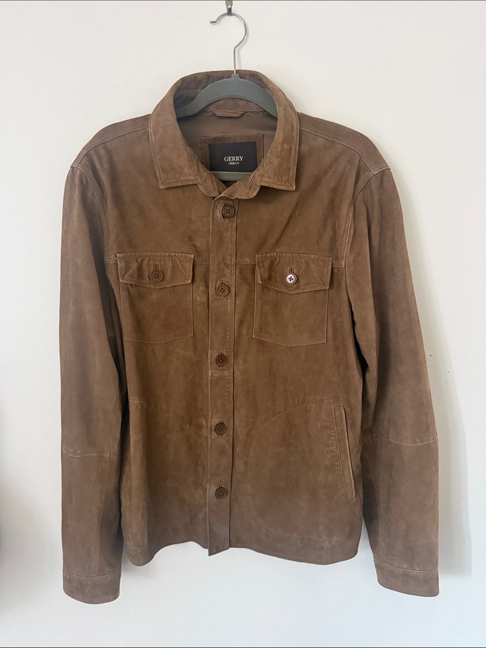 Gerry Weber Brown Suede Button-Front Jacket